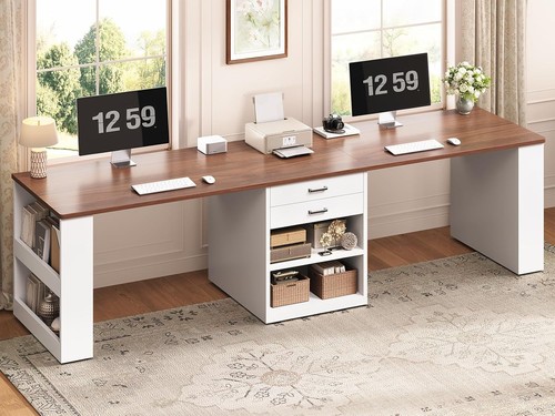 Long office desk with - 90.5", 2